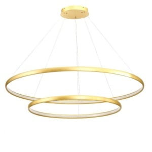 Lustra LED design modern circular CARLO auriu - Img 1