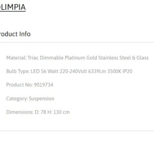 Lustra LED design modern decorativ OLIMPIA D-78cm 152067 universul-luminii.ro