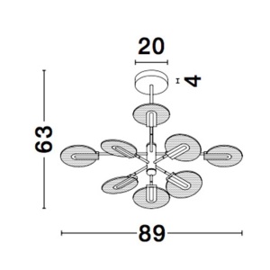Lustra LED design modern deosebit Genti - Img 5