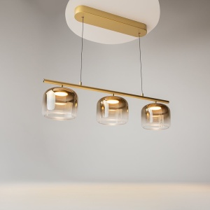 Lustra LED design modern Spirito auriu - Img 3