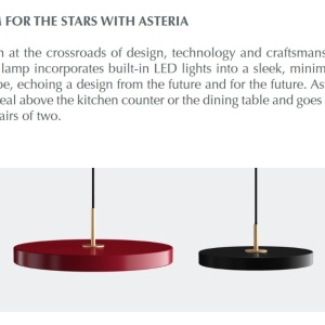 Lustra LED design scandinav Asteria mini - petrol blue/ auriu 89497 universul-luminii.ro