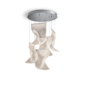 Lustra LED dimabila cu telecomanda design exclusivist 50cm Velos II crom 223967 universul-luminii.ro