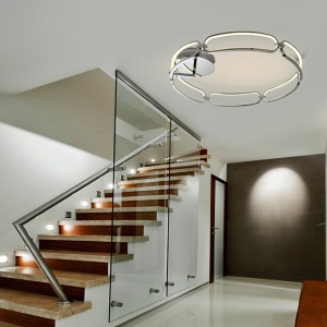 Lustra LED dimabila cu telecomanda design ultra-modern 80cm Colette crom 98777 universul-luminii.ro