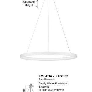 Lustra LED dimabila design circular EMPATIA D-60cm - Img 3