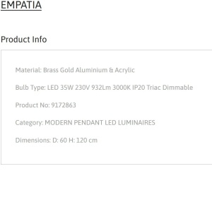 Lustra LED dimabila design circular EMPATIA D-60cm - Img 4