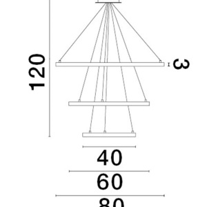 Lustra LED dimabila design circular EMPATIA D-80cm - Img 5