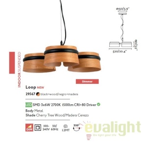 Lustra LED dimabila design deosebit LOOP 29567 176027 universul-luminii.ro