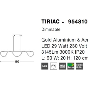 Lustra LED dimabila, design deosebit TIRIAC - Img 2