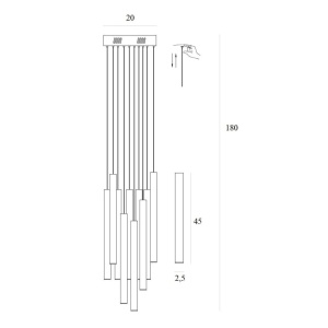 Lustra LED dimabila design modern Organic aurie 161187 universul-luminii.ro