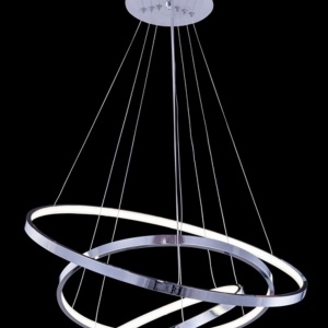 Lustra LED dimabila design modern Wheel 3 crom 56597 universul-luminii.ro