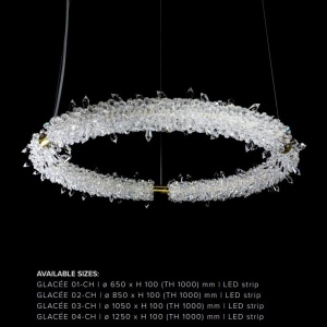Lustra LED LUX moderna design circular D65 GLACEE 01 - Img 4