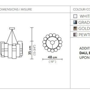 Lustra LED moderna design Art Deco realizata manual LA LOLLO M Gold 125017 universul-luminii.ro