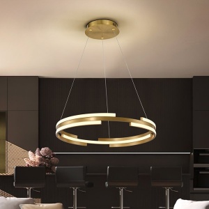 Lustra LED moderna design circular Ciclos aurie - Img 3