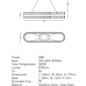Lustra LED moderna design deosebit Marlen 117977 universul-luminii.ro