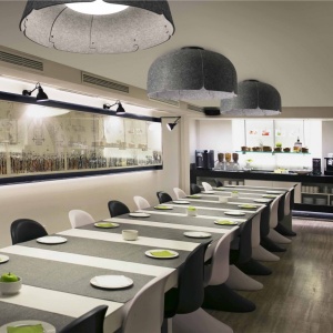 Lustra LED moderna design eco Ø80cm MUTE 3000K gri inchis / gri