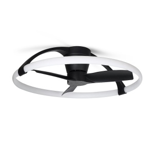 Lustra LED Smart cu Ventilator si telecomanda NEPAL Mini negru