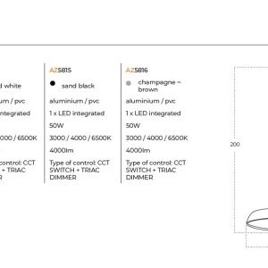 Lustra LED suspendata CLARA 60 CCT SWITCH dimm alba 144487 universul-luminii.ro