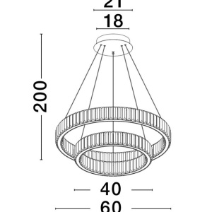 Lustra LED suspendata cristal design elegant AURELIA 46W - Img 7