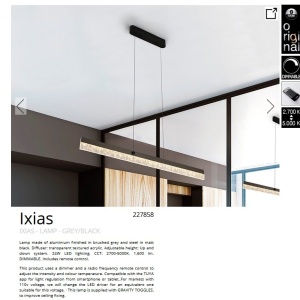 Lustra LED suspendata cu telecomanda Ixias 184407 universul-luminii.ro
