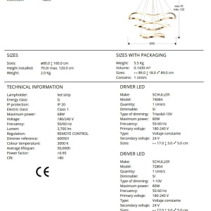 Lustra Led suspendata cu telecomanda Naos 87277 universul-luminii.ro