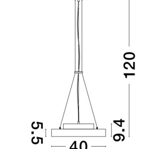 Lustra LED suspendata design circular PERFECT 40cm alba CCT Dimmable - Img 4