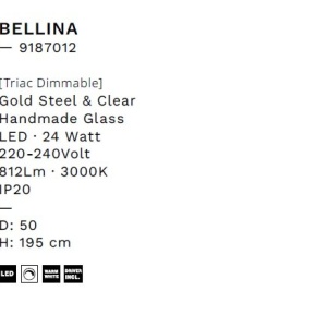Lustra LED suspendata design decorativ BELLINA D-50cm - Img 9