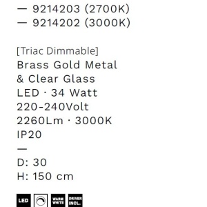 Lustra LED suspendata design decorativ LUCIEN 3000K - Img 7