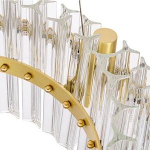 Lustra LED suspendata design deosebit Half 47D auriu 137637 universul-luminii.ro
