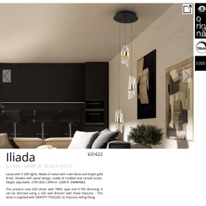 Lustra LED suspendata design elegant Iliada 3L - Img 5