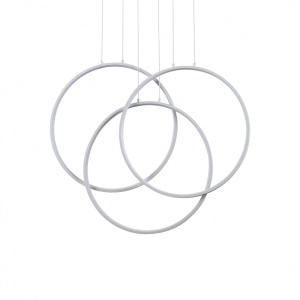 Lustra LED suspendata design geometric circular FRAME PL alba - Img 1