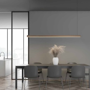 Lustra LED suspendata design liniar BRONZE 45W - Img 1