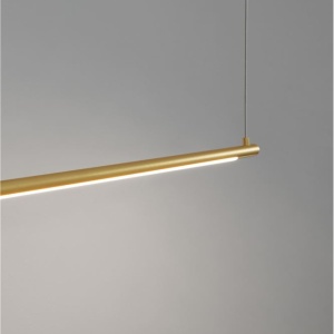 Lustra LED suspendata design liniar ELETTRA auriu, L-120cm - Img 9
