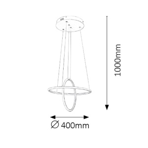 Lustra LED suspendata design modern circular Donatella 40cm - Img 4