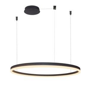 Lustra LED suspendata design modern circular geometric HALO PENDANT 100 BK