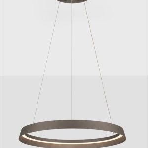 Lustra LED suspendata design modern circular ORMI brown - Img 4