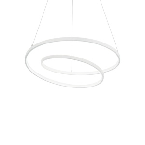 Lustra LED suspendata design modern circular OZ SP D60 ON-OFF BIANCO - Img 1