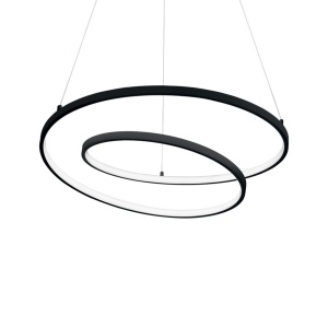 Lustra LED suspendata design modern circular OZ SP D80 ON-OFF NERO - Img 1