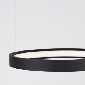 Lustra LED suspendata design modern circular PERRINE D-40cm neagra - Img 5