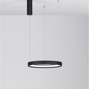 Lustra LED suspendata design modern circular PERRINE D-40cm neagra - Img 2