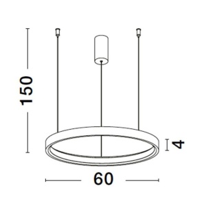 Lustra LED suspendata design modern circular PERRINE D-60cm argintie - Img 14