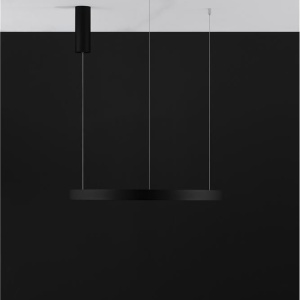 Lustra LED suspendata design modern circular PERRINE D-60cm neagra 175737 universul-luminii.ro