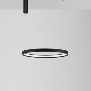 Lustra LED suspendata design modern circular PERRINE D-60cm neagra 50237 universul-luminii.ro