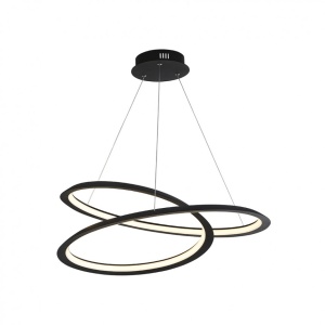 Lustra LED suspendata design modern circular SWIRL 51871-1BK SRT - Img 1