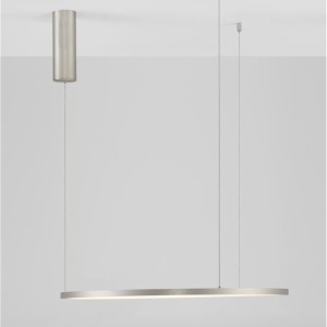 Lustra LED suspendata design modern circular TARQUIN D-60cm argintie - Img 8