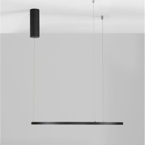 Lustra LED suspendata design modern circular TARQUIN D-60cm negru 205507 universul-luminii.ro