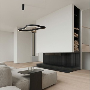 Lustra LED suspendata design modern DUSSA negru, 120x66cm 245707 universul-luminii.ro