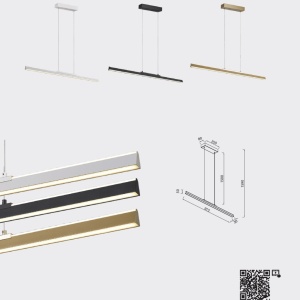 Lustra LED suspendata design modern liniar LINEAL alb MA-8956 - Img 2