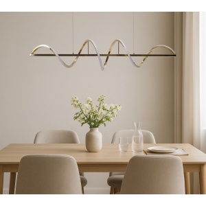 Lustra LED suspendata design modern MEMPHIS aurie 3-STEP DIMM - Img 2