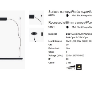 Lustra LED suspendata design modern minimaliat VICO II 115cm - Img 8
