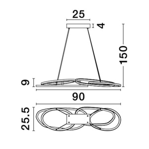 Lustra LED suspendata design modern NUDOS - Img 6
